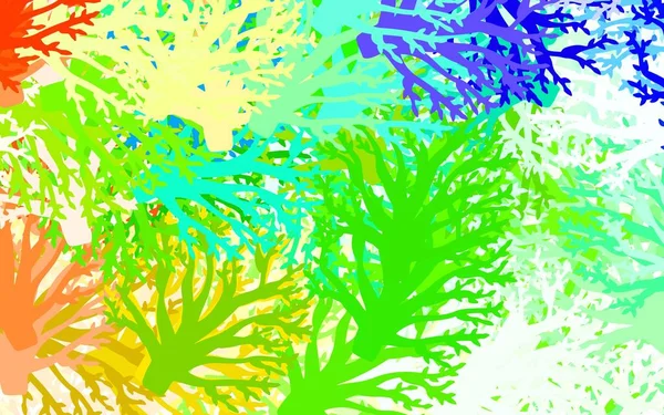 Легкий Многоцветный Вектор Элегантный Узор Листьями Ветвями Декоративный Дизайн Индийском — стоковый вектор