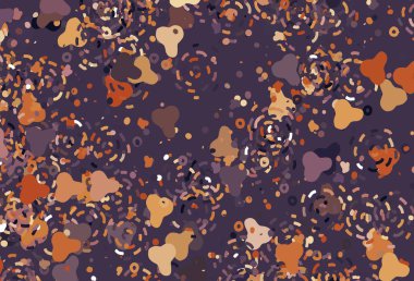 Açık pembe, kaotik şekilli sarı vektör şablonu. Soyut gradyan şekilli basit renkli çizimler. Bir cep telefonu için arka plan.