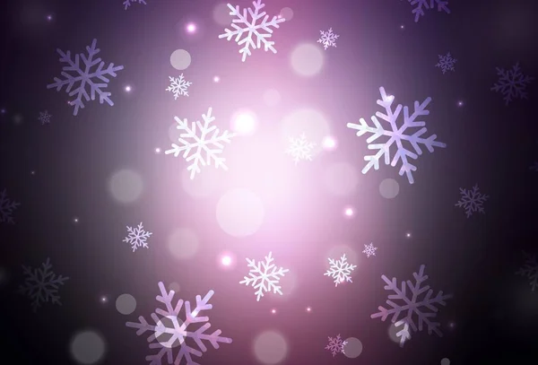 Σκούρο Ροζ Διάνυσμα Πρότυπο Στυλ Καρναβαλιού Πολύχρωμη Απεικόνιση Χριστουγεννιάτικα Σύμβολα — Διανυσματικό Αρχείο