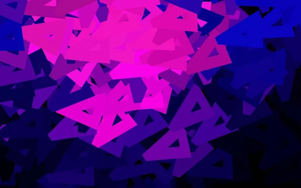 Темно Фиолетовый Векторный Узор Многоугольным Стилем Блестящие Абстрактные Иллюстрации Треугольными — стоковый вектор
