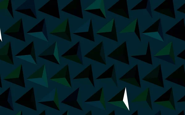 Mörkblå Grön Vektor Bakgrund Med Polygonal Stil Trianglar Abstrakt Bakgrund — Stock vektor