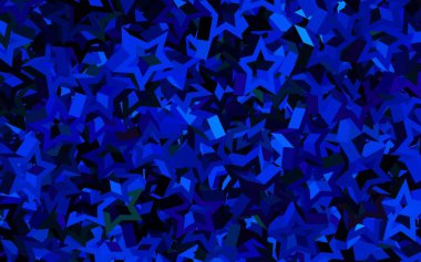 Koyu pembe, renkli yıldızlı mavi vektör arkaplan. Yıldızlı parlak renkli illüstrasyon. Fütürist reklamlar ve kitapçıklar için şablon.