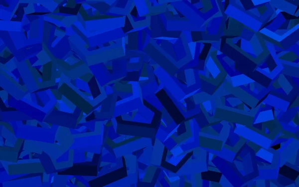 Donker Blue Vectorachtergrond Met Zeshoeken Ontwerp Abstracte Stijl Met Zeshoeken — Stockvector