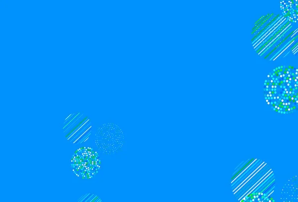 Голубая Зеленая Векторная Текстура Дисками Абстрактная Иллюстрация Цветными Пузырями Стиле — стоковый вектор