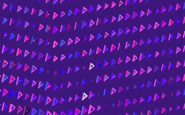 Темно Розовый Синий Вектор Линиями Треугольниками Красивая Иллюстрация Треугольниками Стиле — стоковый вектор