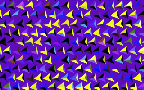 三角形のスタイルで暗い多色ベクトルテクスチャ 抽象的な背景にカラフルなグラデーションで三角形 小冊子やチラシの模様 — ストックベクタ