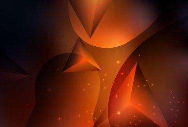 Renkli soyut daireler ve çizgilerle koyu kırmızı vektör çizimi. Doğa tarzında bulanık halkaları olan güzel renkli çizimler. İş reklamları için akıllı tasarım.