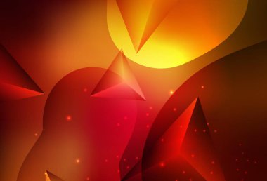 Koyu kırmızı, sarı vektör. Küre ve çizgilerle soyut resimleme. Soyut arka planda bulanık kabarcıklar ve renkli gradyan. İniş sayfası için modern şablon.