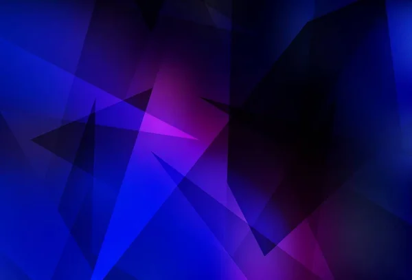 Dark Pink Blue Vektorové Uspořádání Liniemi Trojúhelníky Krásná Ilustrace Trojúhelníky — Stockový vektor