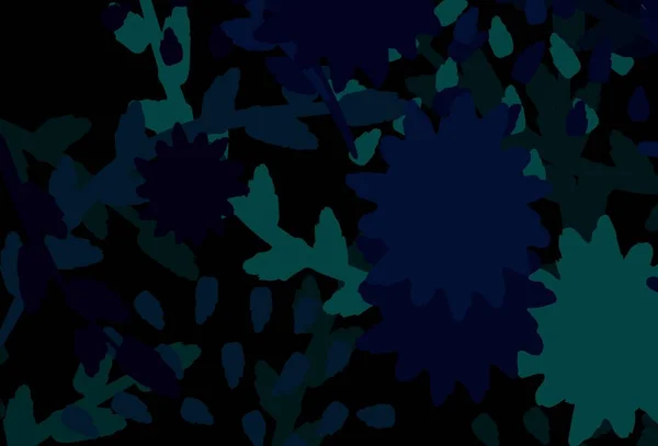 Темно Синий Зеленый Векторный Отскок Мемфисом Красочные Хаотические Формы Градиентом — стоковый вектор