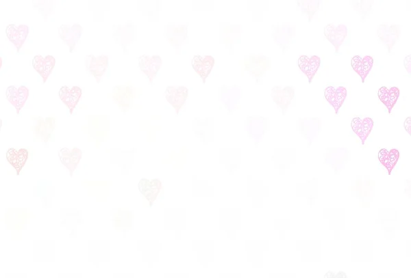 Светло Розовый Желтый Вектор Искушает Задумчивыми Сердцами Мбаппе Стиле Феерии — стоковый вектор