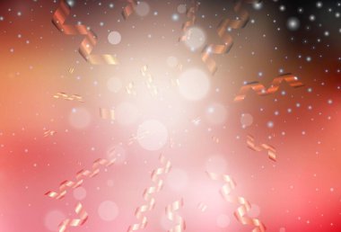 Açık Kırmızı, sarı vektör arkaplan tatil tarzında. Noel özellikleriyle basit bir gradyan çizimi. Bir üniversite posteri için en iyi tasarım, afiş.