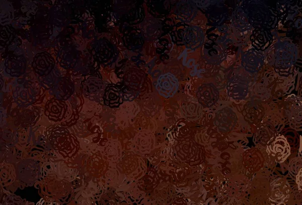 Dunkelroter Vektorhintergrund Mit Memphis Formen Einfache Farbenfrohe Illustration Mit Abstrakten — Stockvektor