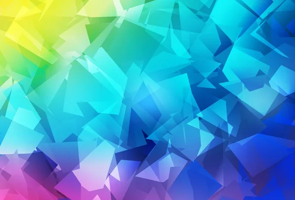 Licht Multicolor Vektor Dreieck Mosaik Hintergrund Geometrische Illustration Origami Stil — Stockvektor