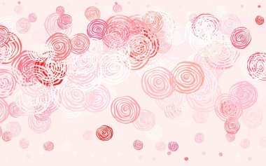 Açık kırmızı vektör arka planı güllerle karalıyor. Çiçekli yepyeni renkli bir illüstrasyon. Çocuk kitapları için renkli desen.