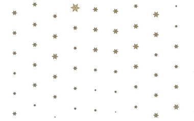 Xmas kar taneleri ve yıldızlı hafif turuncu vektör arkaplanı. Yılbaşı tarzında kar yağan rengarenk bir tasvir. İş ilanı için yeni yıl tasarımı.