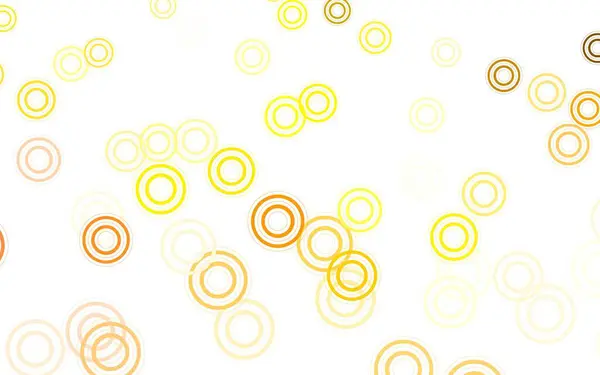 Heller Orangefarbener Vektorhintergrund Mit Blasen Illustration Mit Einer Reihe Leuchtender — Stockvektor