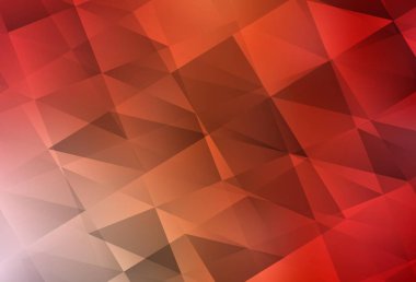 Açık Kırmızı, Sarı vektör soyut çokgen arkaplan. Üçgenli modern soyut çizim. Cep telefonunun arka planının şablonu.