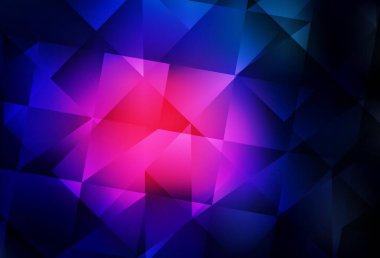 Koyu pembe, mavi vektör çokgen şablon. Zarif üçgenleri olan soyut çizimler. Cep telefonunun arka planının şablonu.