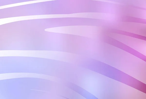 浅紫色 粉色矢量布局与弯曲的线条 一个优雅的明亮的图解与梯度线 业务设计的模式 — 图库矢量图片