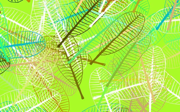 Легкий Багатобарвний Вектор Природного Мистецтва Листям Листя Елегантному Натуральному Візерунку — стоковий вектор