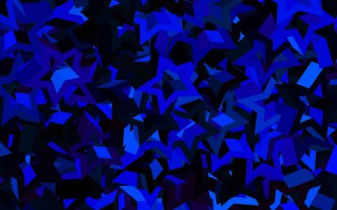 Koyu pembe, parlak yıldızlı mavi vektör düzeni. Yıldızlı parlak renkli illüstrasyon. Reklamınız, posteriniz, afişiniz için en iyi tasarım.