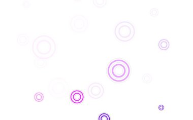 Açık Mor, benekli pembe vektör arkaplan. Parlak renkli soyut çemberlerin olduğu bir resim. Poster ve web siteleri için tasarım.