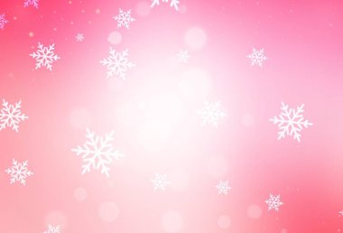 Açık pembe, doğum günü tarzında sarı vektör dokusu. Noel sembolleri ve tabelaları ile renkli çizimler. Bir üniversite posteri için en iyi tasarım, afiş.