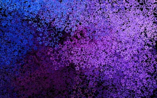 Dark Pink Blue Vector Backdrop Small Big Stars Glitter Abstract — Stock Vector