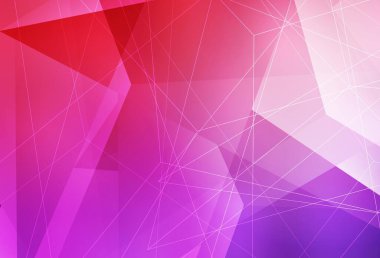 Açık Mor, üçgenli pembe vektör arkaplan. Üçgenli soyut gradyan çizimi. Duvar kağıtları için zarif tasarım.