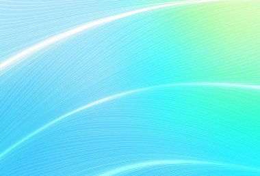 Açık mavi, kıvrımlı yeşil vektör dokusu. Eğimli çizgileri olan zarif parlak bir illüstrasyon. Markan için yeni kompozisyon.