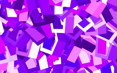 Açık Mor, renkli altıgenli pembe vektör deseni. Renkli altıgenli soyut illüstrasyon. İniş sayfaları için desen.
