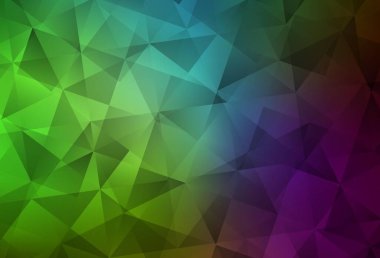 Açık pembe, yeşil vektör soyut mozaik desen. Üçgenli renkli soyut çizimler. Pankartın için tamamen yeni bir şablon.