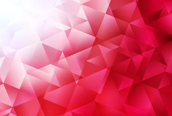Modèle Polygonal Vecteur Rouge Clair Illustration Polygonale Brillante Composée Triangles — Image vectorielle