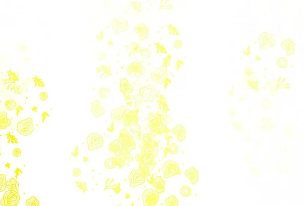 抽象的な形状の明るい黄色のベクトル背景 ランダムな形で抽象的なスタイルで装飾的なデザイン 名刺のモダンなデザイン — ストックベクタ