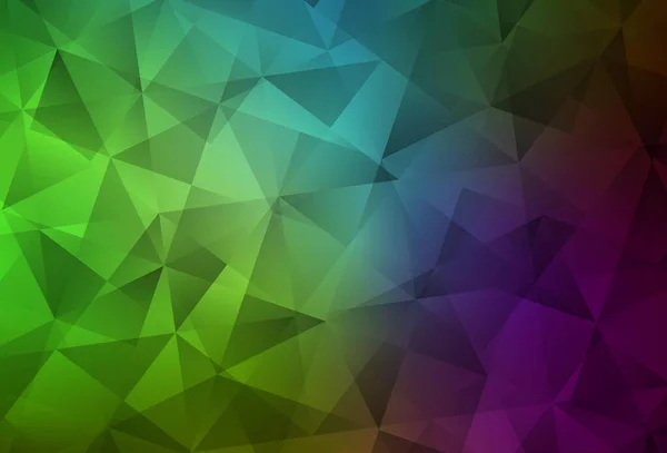 Ljusrosa Grönt Vektorabstrakt Mosaikmönster Färgglad Abstrakt Illustration Med Trianglar Helt — Stock vektor