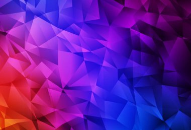 Açık mavi, kırmızı vektör çokgen arkaplan. Çokgen şekilli bir örnek. Arkaplanlarınız için desenli desen.