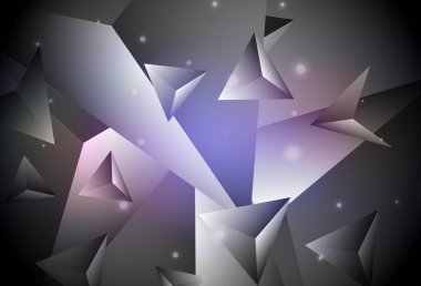 Koyu mavi, kırmızı vektör soyut çokgen şablon. Soyut ve üçgenli renkli çizimler. İşiniz için en iyi üçgen tasarım.