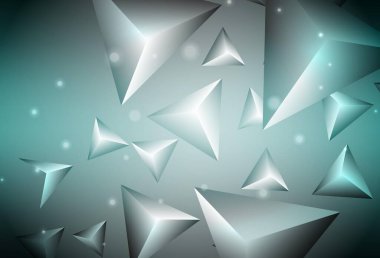 Koyu yeşil vektör arkaplan ve çokgen tarzı. Renkli üçgenli modern soyut illüstrasyon. Web siteniz için basit tasarım.