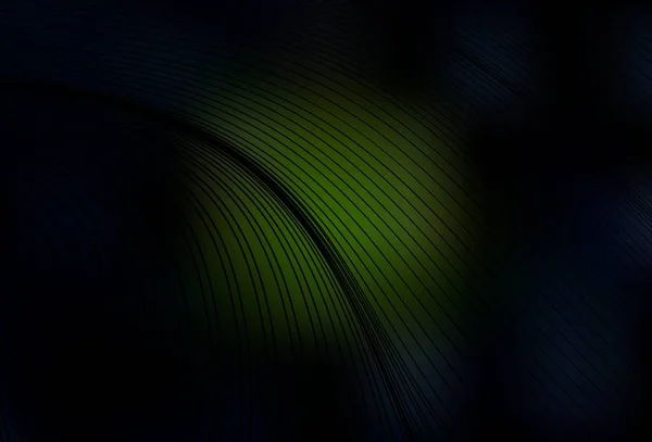 Dunkelgrünes Vektorlayout Mit Geschwungenen Linien Eine Umlaufende Abstrakte Illustration Mit — Stockvektor