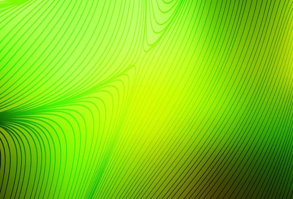 Ανοιχτό Πράσινο Κίτρινο Διανυσματικό Πρότυπο Καμπύλες Γραμμές Μια Λαμπρή Απεικόνιση — Διανυσματικό Αρχείο