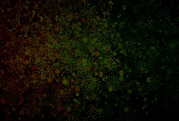 Темний Зелений Червоний Векторний Фон Міміфічними Формами Декоративний Дизайн Абстрактному — стоковий вектор