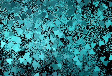 Kaotik şekilli koyu yeşil vektör şablonu. Renkli rastgele şekillerle modern soyut illüstrasyon. Duvar kağıtları için zarif tasarım.