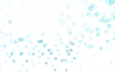 Disklerle hafif BLUE vektör dokusu. Bulanık yağmur damlaları olan soyut bir çizim. Fütürist reklamlar ve kitapçıklar için şablon.