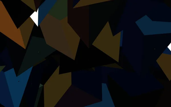 Tmavě Modrá Žlutá Vektorová Textura Trojúhelníkovém Stylu Krásná Ilustrace Trojúhelníky — Stockový vektor