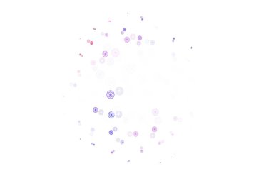 Açık mavi, daireli kırmızı vektör şablonu. Doğa tarzında renkli baloncuklu soyut illüstrasyon. Fütürist reklamlar ve kitapçıklar için şablon.