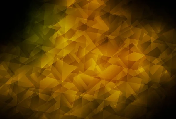 Темно Зеленый Желтый Векторный Многоугольный Фон Современная Абстрактная Иллюстрация Треугольниками — стоковый вектор