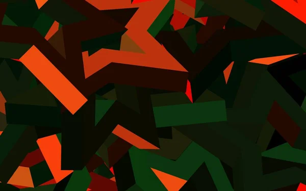 Hellgrüner Roter Vektorhintergrund Mit Farbigen Sternen Dekorative Leuchtende Illustration Mit — Stockvektor