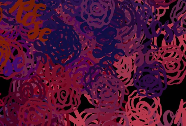 Dunkelblauer Roter Vektorhintergrund Mit Memphis Formen Illustration Mit Farbenfrohen Verlaufsformen — Stockvektor