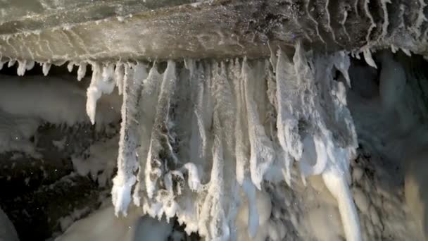 Polar Arctic Northern Glacier Ice Cave Norway Svalbard Longyearbyen City — Vídeos de Stock